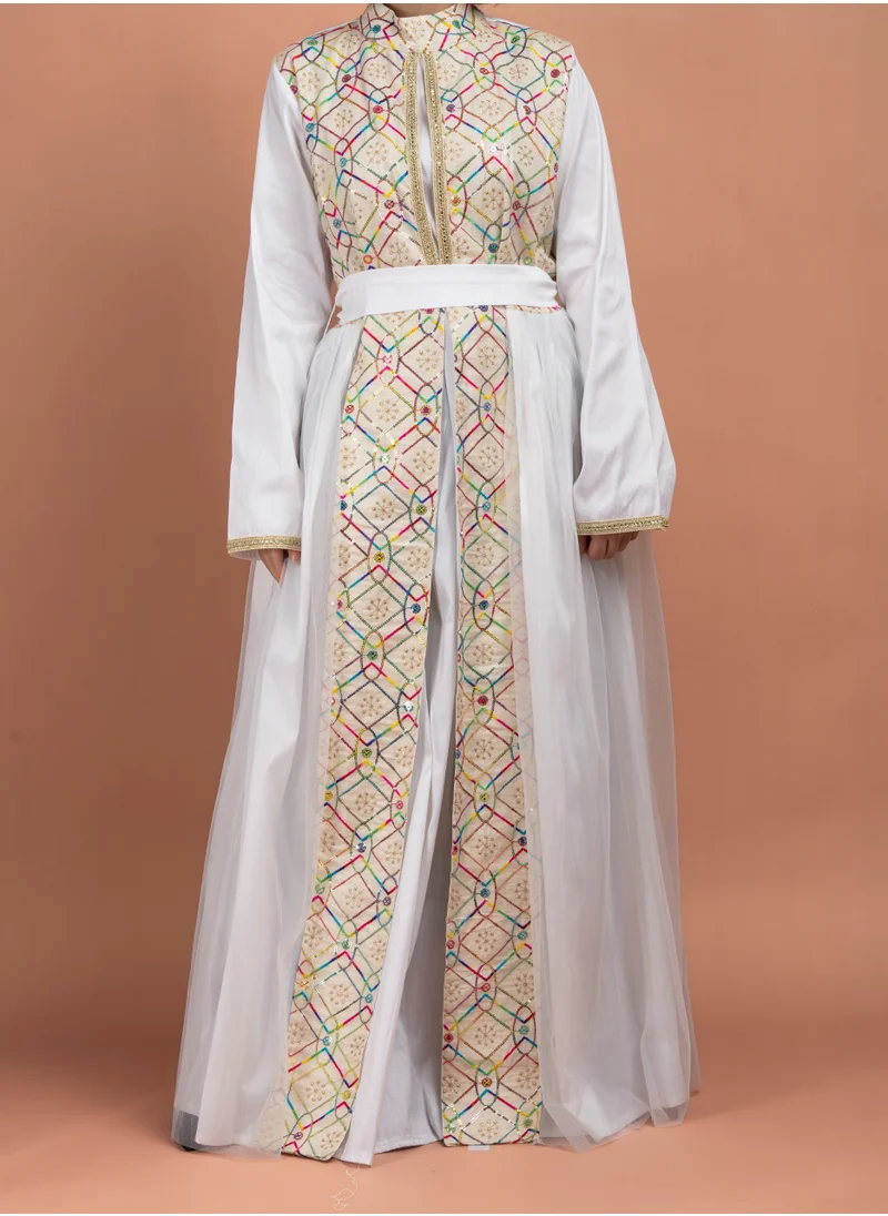 IKKXA Kuwaiti Jalabiya IK1605 White