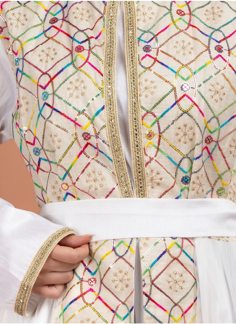 IKKXA Kuwaiti Jalabiya IK1605 White