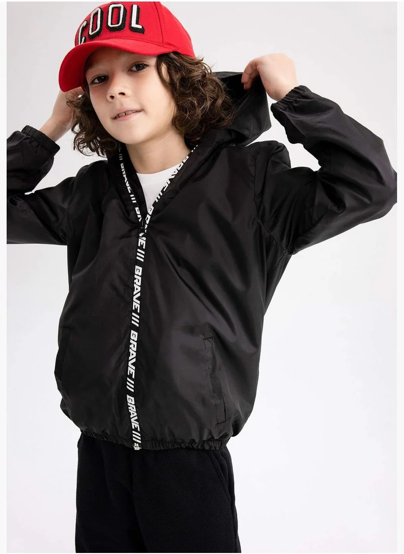 ديفاكتو Boy Hooded Long Sleeve Raincoat