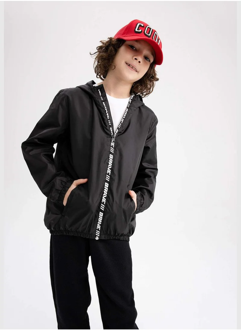 ديفاكتو Boy Hooded Long Sleeve Raincoat