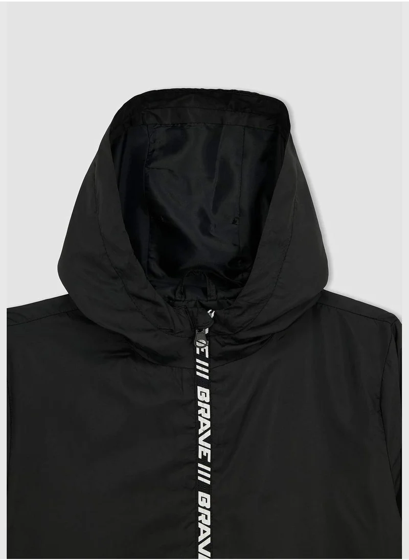 ديفاكتو Boy Hooded Long Sleeve Raincoat