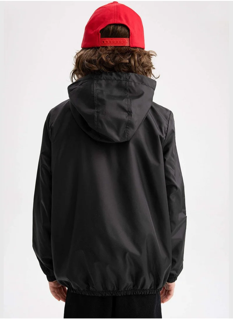 ديفاكتو Boy Hooded Long Sleeve Raincoat