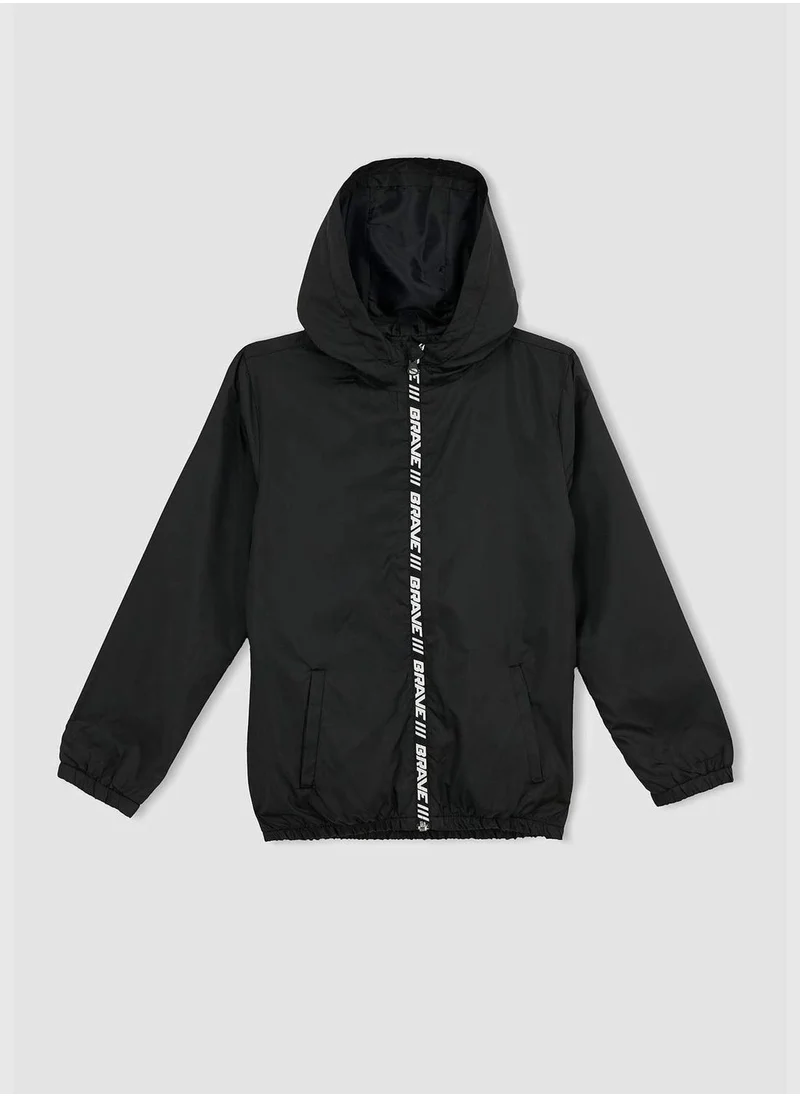ديفاكتو Boy Hooded Long Sleeve Raincoat