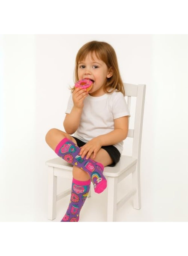 Glitters Funky 3D High Socks for Kids & Teens – Colorful Knee-High Novelty Socks with Plush 3D Elements | Fun Cartoon, Sweets & Racing Car Designs | Free Size, 2-Pair Set - Image 4