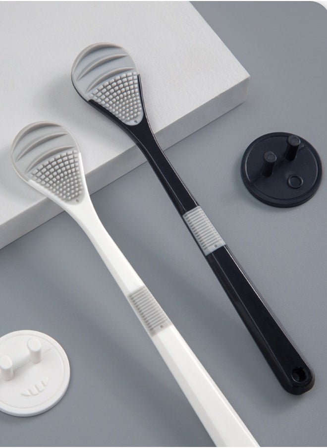 Tongue Cleaner Soft Rubber Tongue Scraper with Hanger