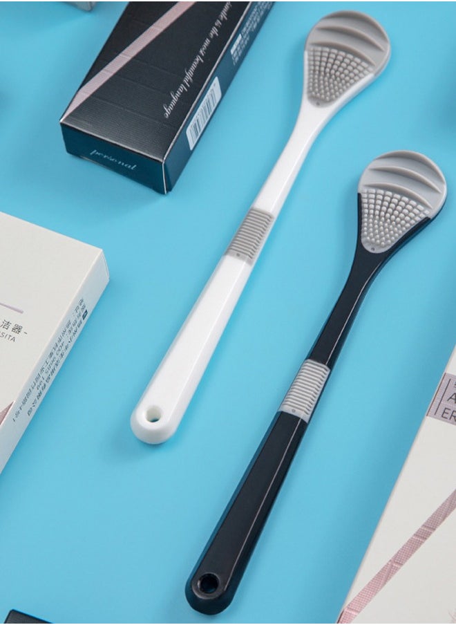 Tongue Cleaner Soft Rubber Tongue Scraper with Hanger