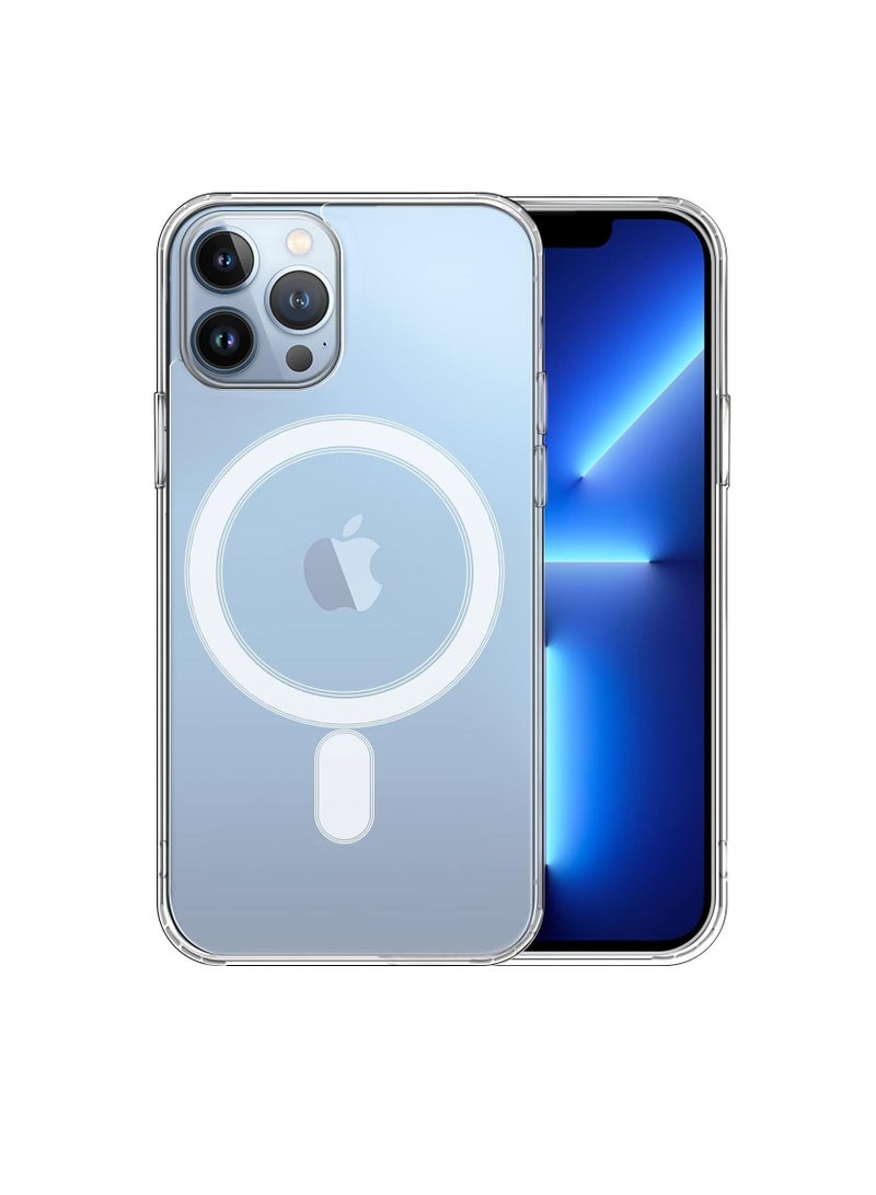 SYOSI Compatible with iPhone 13 Pro clear Phone Case, Ultra-Thin Anti-Fall Anti-Scratch Anti-Yellow Silicone Protective Cover, for Magsafe Charger, Transparent 6.1 inch  - Image 1