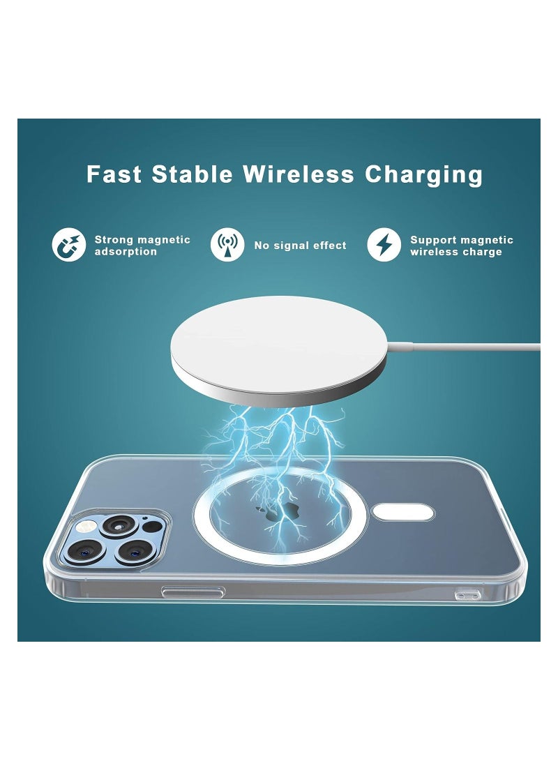 SYOSI Compatible with iPhone 13 Pro clear Phone Case, Ultra-Thin Anti-Fall Anti-Scratch Anti-Yellow Silicone Protective Cover, for Magsafe Charger, Transparent 6.1 inch  - Image 2
