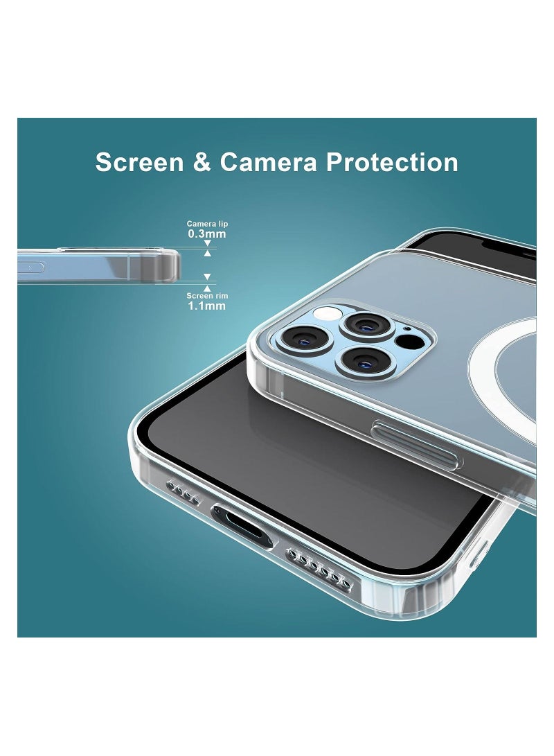 SYOSI Compatible with iPhone 13 Pro clear Phone Case, Ultra-Thin Anti-Fall Anti-Scratch Anti-Yellow Silicone Protective Cover, for Magsafe Charger, Transparent 6.1 inch  - Image 3
