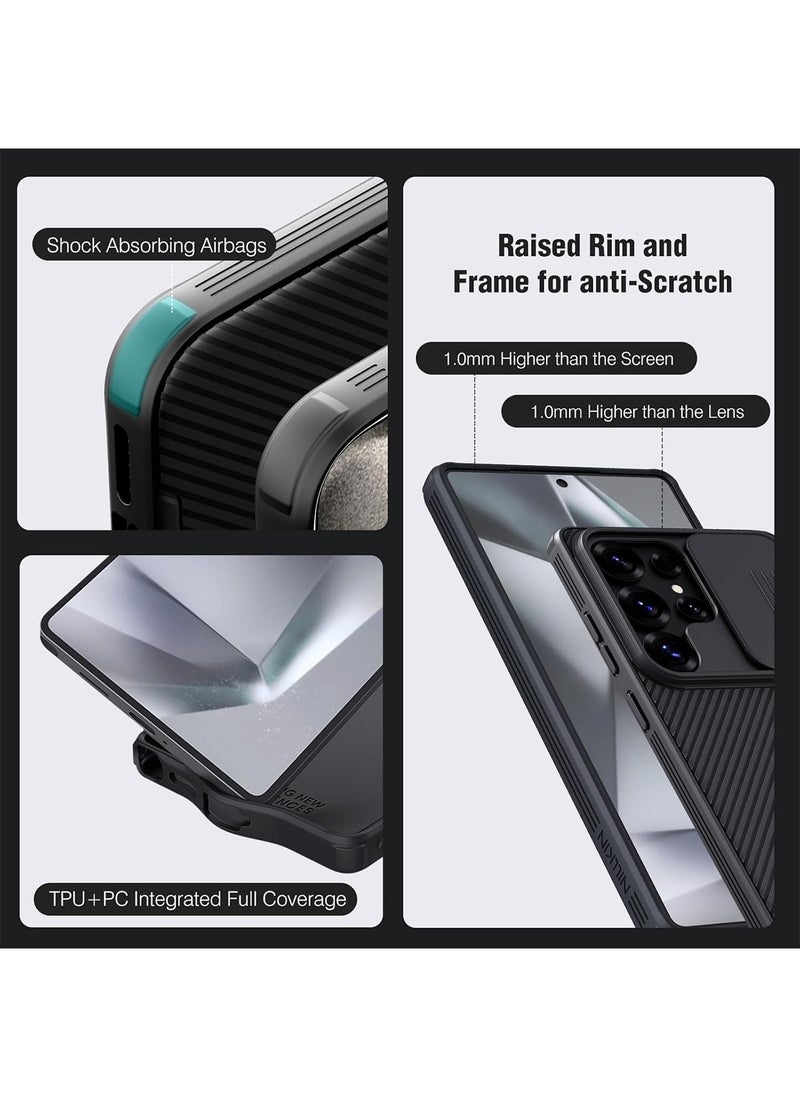 Aookay Samsung Galaxy S25 Ultra Case with Slide Camera Cover,Slim Fit Thin Polycarbonate Protective Shockproof Cover with Slide Camera Cover, Upgraded Case for Galaxy S25 Ultra (Balck)  - Image 4