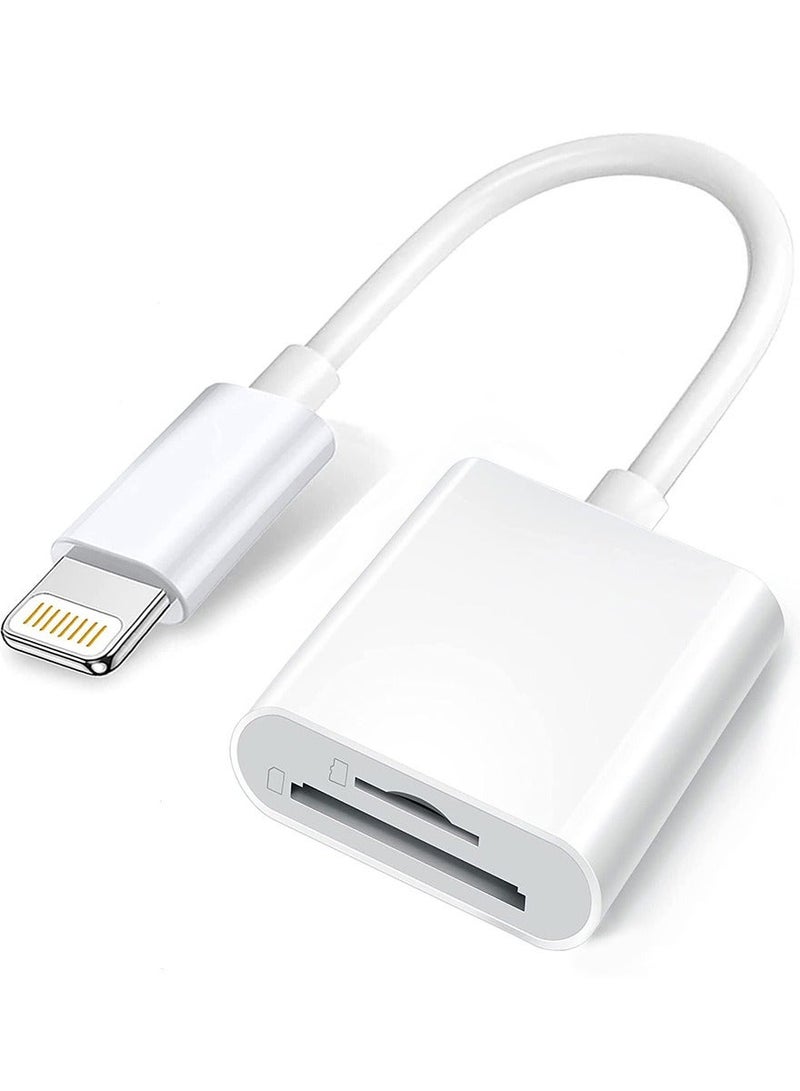 سوبر زي يوث قارئ بطاقات SD لأجهزة iPhone/iPad، قارئ بطاقات Micro SD مزود بفتحات مزدوجة متوافق مع iPhone - Image 1
