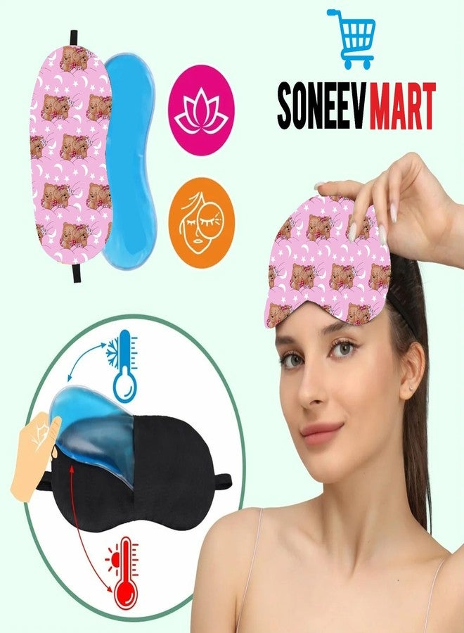 SONEEV MART قناع العين الجل الفاخر من سونيف مارت للاسترخاء المهدئ وتخفيف التوتر، قابل لإعادة الاستخدام، ومثالي للعلاج البارد، لعلاج انتفاخ العينين والهالات السوداء والصداع. - Image 4