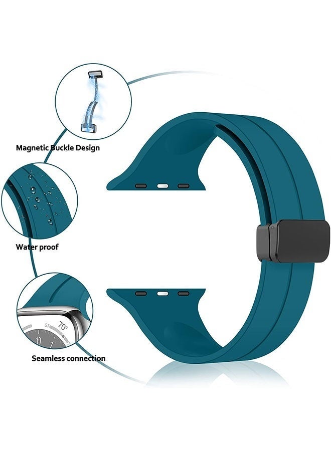 DUSALA Magnetic Silicone Watch Band 45mm/49mm Quick Release Strap for Men & Women Soft Skin Friendly Sport Replacement Band for Smartwatch & Analog Watches Durable, Waterproof, Magnetic Folding Clasp for All-Day Comfort - Image 3