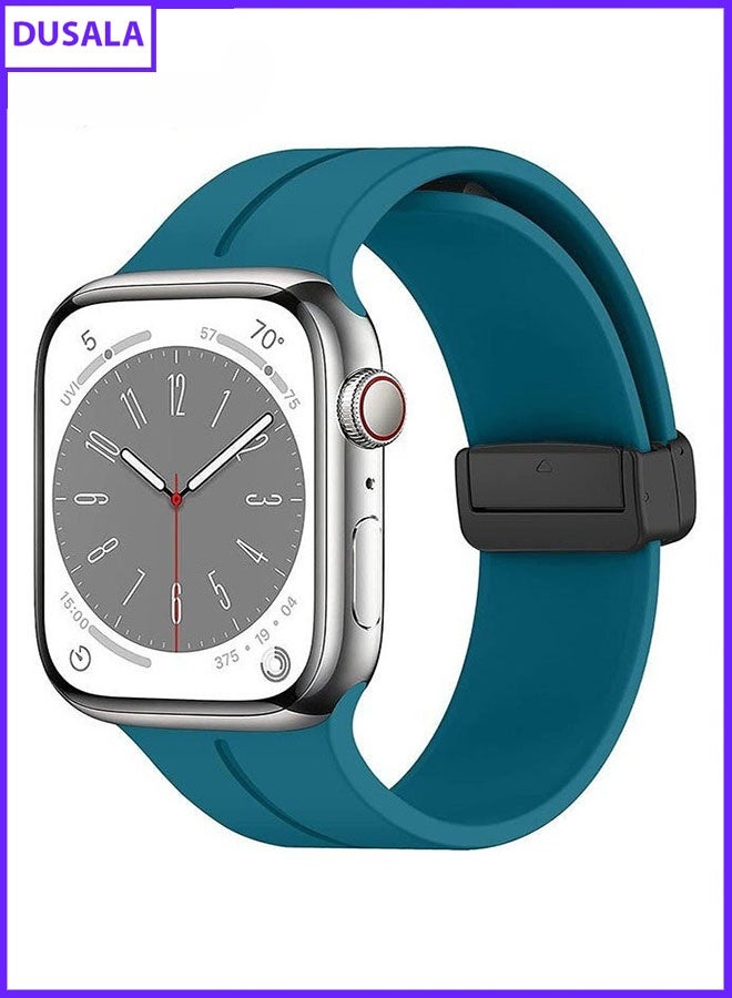 DUSALA Magnetic Silicone Watch Band 45mm/49mm Quick Release Strap for Men & Women Soft Skin Friendly Sport Replacement Band for Smartwatch & Analog Watches Durable, Waterproof, Magnetic Folding Clasp for All-Day Comfort - Image 1