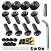 FBJTDQ Anti Theft License Plate Screws Black Security Bolts Fasteners for Front Rear Tag Frame Holder 14 M6 Stainless Steel Car Truck Motorcycle Mounting Hardware Kit Screws Caps Insert Nuts - Image 2