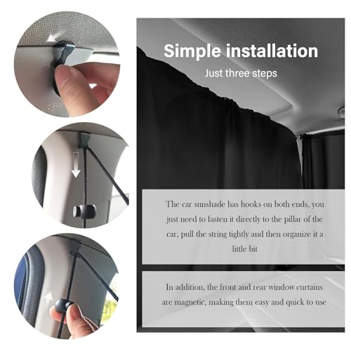 Stacool 5PCS Car Window Shades Kit,Car Privacy Window Cover for Light Blocking and Privacy,Universal CCar Sunshade for Baby CCar Accessories Interior for Sleeping Traveling Camping (5PCS) - Image 5