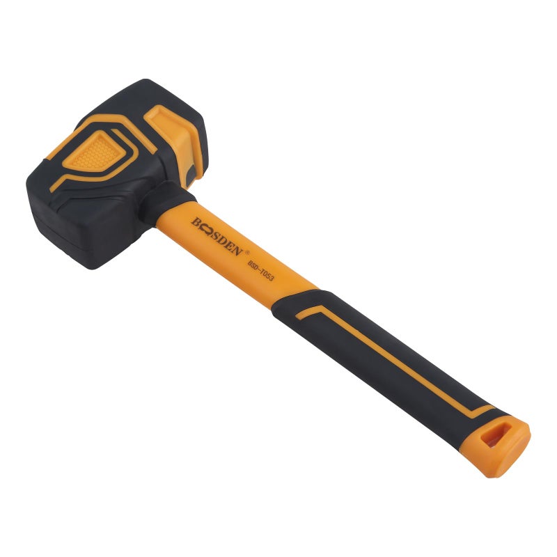 BOOSDEN Rubber Mallet 20 oz Rubber Mallet Hammer Rubber Hammer with Hook Mallet Hammer with Solid Head Ergonomic Grip Handle Soft Face Hammer No Damage for Flooring Woodworking and Camping