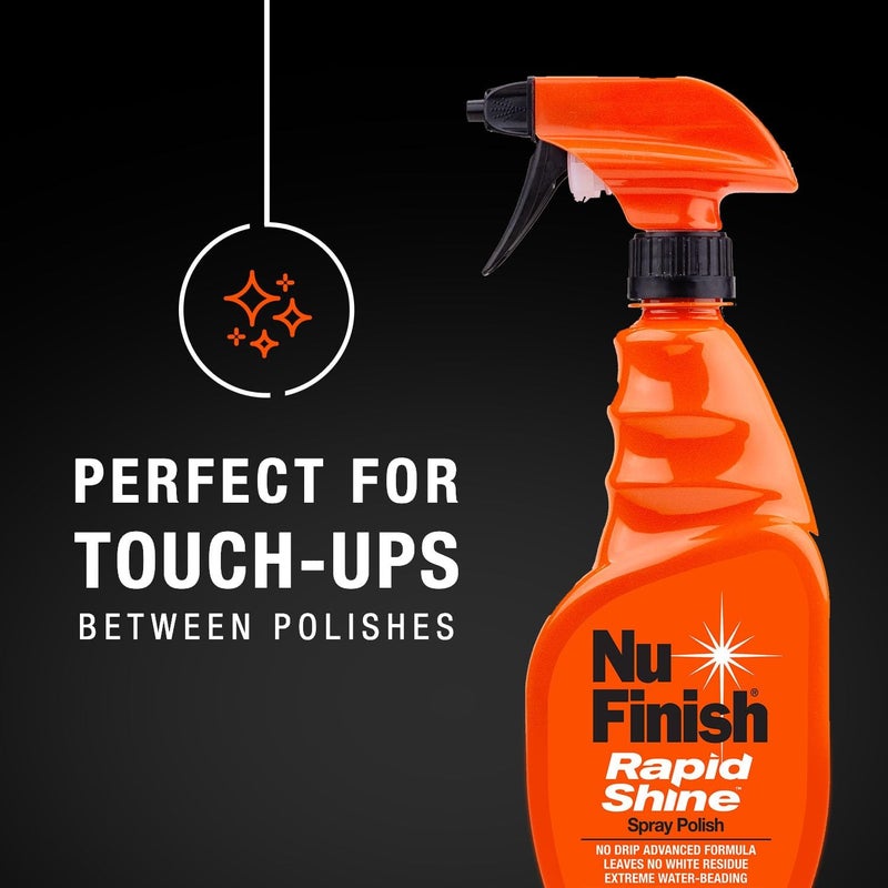 نو فينيش رذاذ Nu Finish Rapid Shine للتلميع، لا يتساقط منه أي مواد، منظف متقدم لا يترك أي بقايا، سعة 15 أونصة. - Image 5