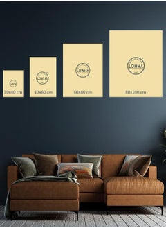 LOWHA Canvas Wall Art Stretched Over Wooden Frame with Happy Eid on Carpet Painting  - Image 5