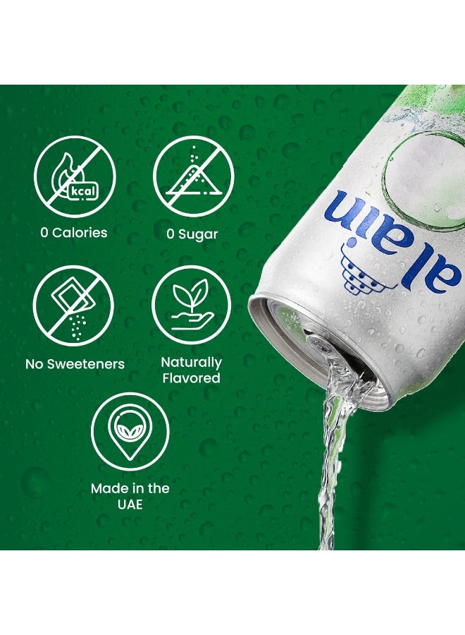 Al Ain Sparkling Water Plain 250ml Cans Pieces of 6 - Image 3