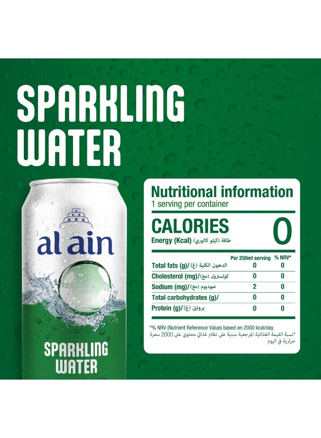 Al Ain Sparkling Water Plain 250ml Cans Pieces of 6 - Image 5