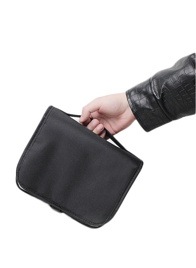 عام الترجمة إلى اللغة العربية: حقيبة مكياج محمولة ومتعددة الوظائف، حقيبة تخزين مريحة لمستلزمات السفر، حقيبة مكياج بأسلوب بسيط ولون أحادي، حقيبة مستلزمات الحمام. - Image 4