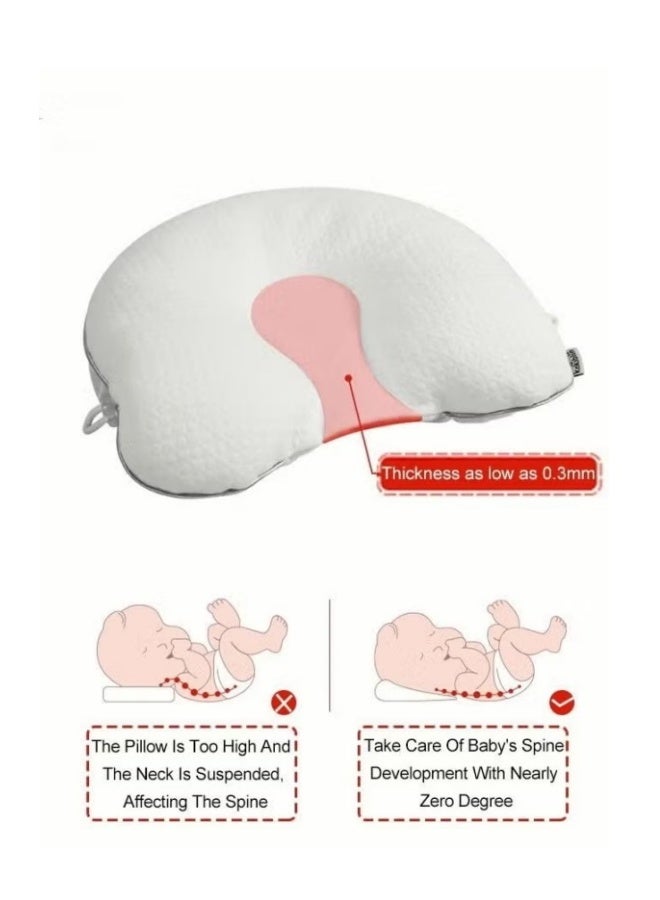 Baby Newborn Nursing Sleeping Pillow Toddler Boys and Girls Comfortable Portable Breathable Lightweight Shaping Pillows PE Multifunctional Portable Infant Head Support for Kids Infants Superhigh Qual