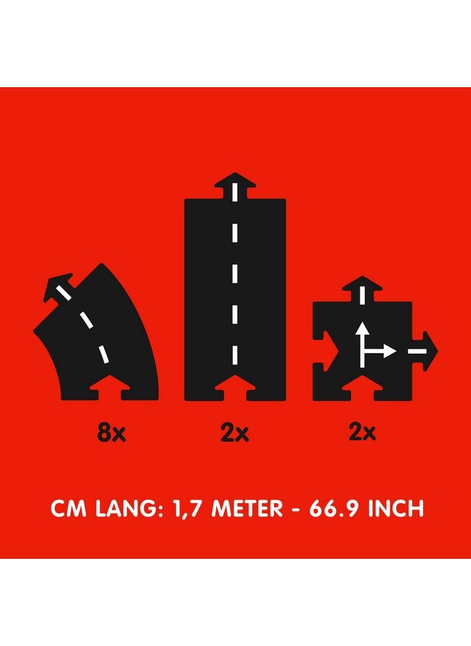 Waytoplay Waytoplay Ringroad, 12 Piece Circuit for Toy Cars - Flexible, Indestructible, and Waterproof - Modular Car Tracks - Made in The Netherlands  - Image 5