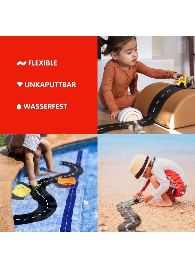Waytoplay Waytoplay Ringroad, 12 Piece Circuit for Toy Cars - Flexible, Indestructible, and Waterproof - Modular Car Tracks - Made in The Netherlands  - Image 2