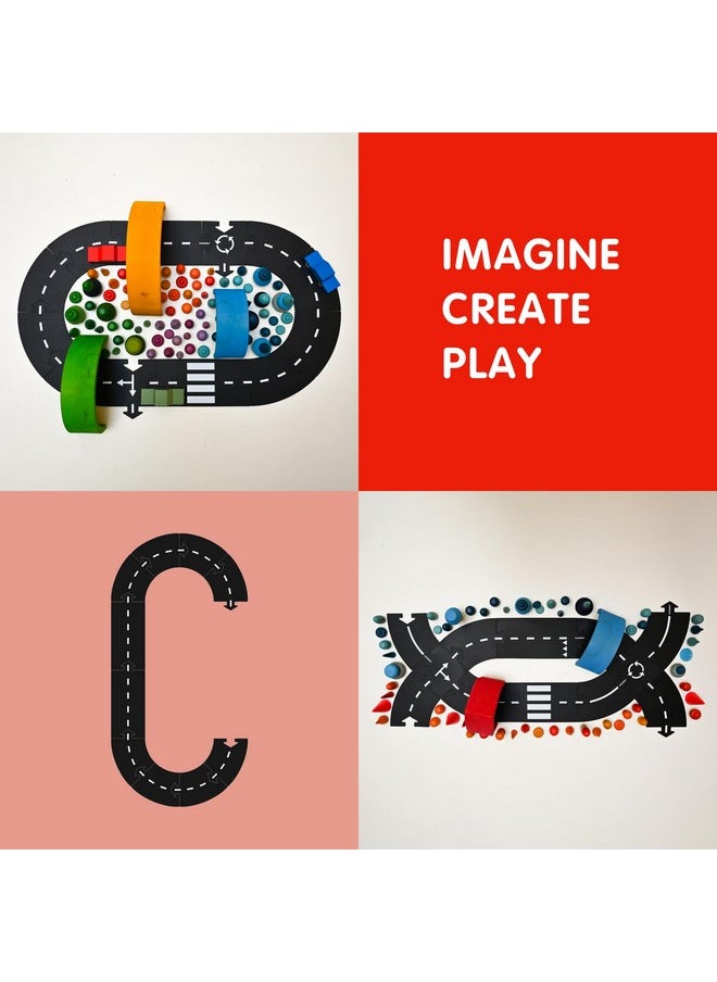 Waytoplay Waytoplay Ringroad, 12 Piece Circuit for Toy Cars - Flexible, Indestructible, and Waterproof - Modular Car Tracks - Made in The Netherlands  - Image 3