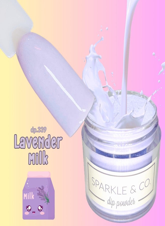 Sparkle & Co. مساحيق دبس سباركل وشركاه - dp.339 حليب لافندر (لافندر بنفسجي باهت) 1 أونصة جرة مسحوق دبس لمانيكير DIY لون ربيعي، لا حاجة لمصباح - Image 2