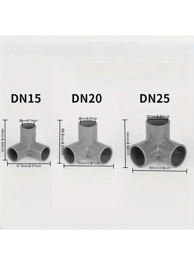 Gray PVC Elbow 4 Way DN15 De20 Plastic Pipe Fitting Connector Water Pipe Accessories - Image 3