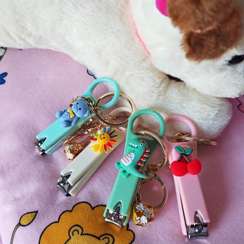 Cartoon Nail Clipper With Key Ring And Bell Style8 Rotary Handle For Christmas Party New Year Decoration And Handmade Additions Small Nail Or Foot Clipper - Image 1
