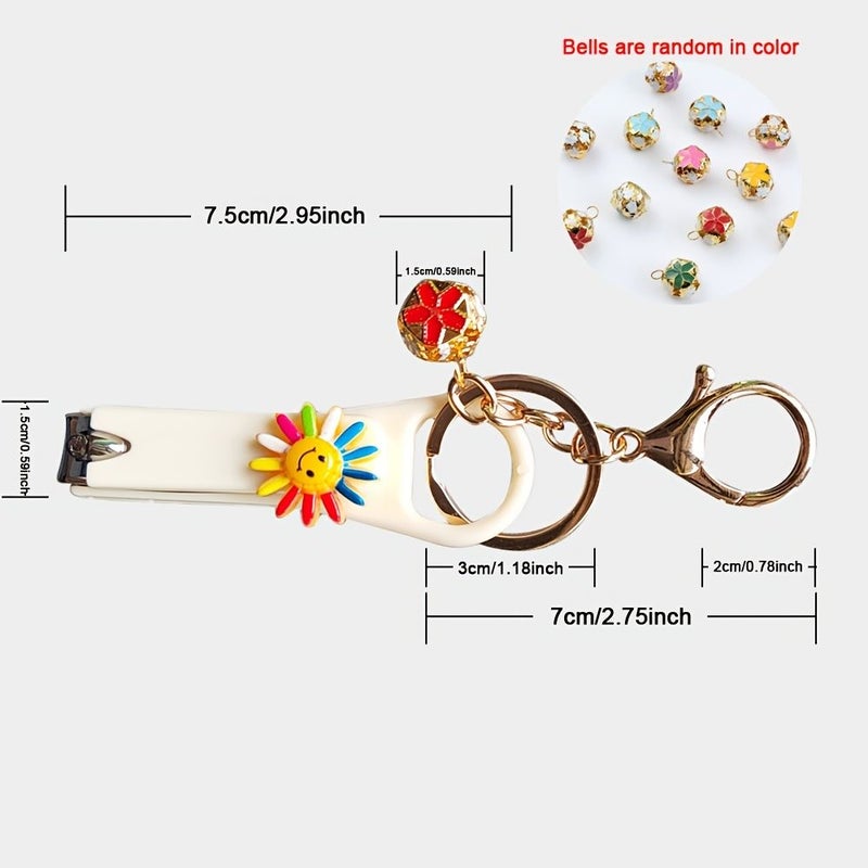Cartoon Nail Clipper With Key Ring And Bell Style8 Rotary Handle For Christmas Party New Year Decoration And Handmade Additions Small Nail Or Foot Clipper - Image 4