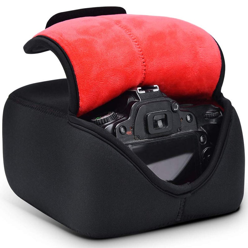 CADeN DSLR SLR Camera Sleeve Case with Neoprene Protection, Compatible for Nikon, Canon, Pentax, Sony and ect...(Large Black) - Image 1