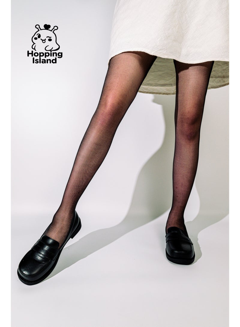 Hopping Island HI Moonlight Luxe Sparkling Stockings Lingerie Pearl Shine Gloss Black - Image 4