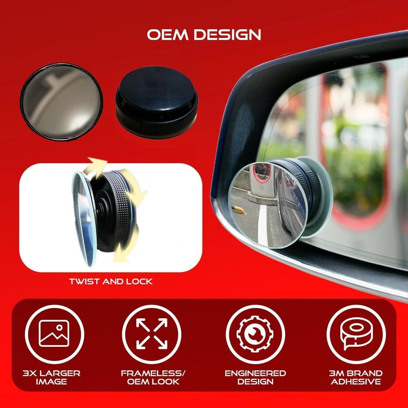 Utopicar Blind Spot Rearview Car Mirror - 2 Pack - Image 2