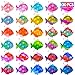 Genuvi Pop Fidget Toys Bulk Its Party Favors for Kids 30 PCS Cute Fish Mini Pop Keychain It Sensory Fidget Toy Pack Fidgets for Classroom Prizes for Students Kids Carnival Prizes Birthday Goodie Bag Stuffers - Image 2