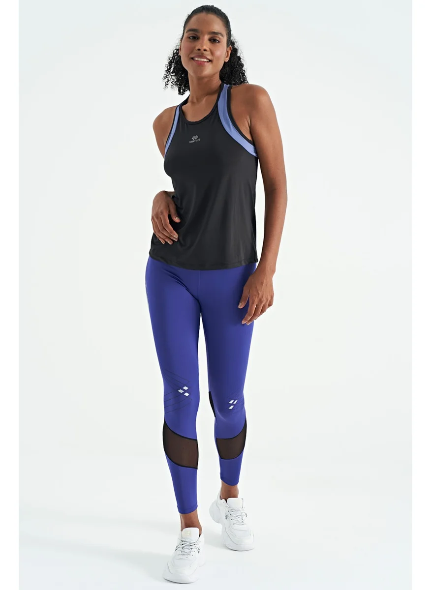 تومي لايف Black Back Color Detailed Logo Printed Standard Size Women's Sports Tank - 97257