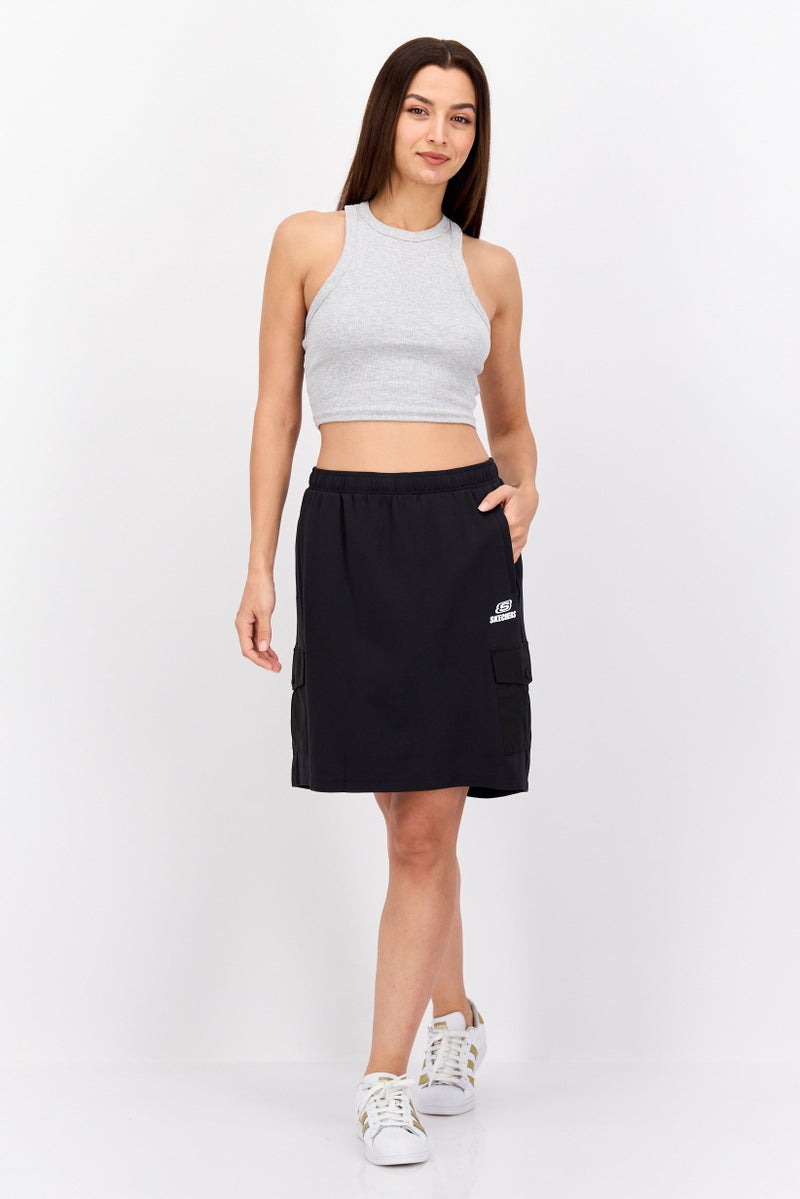 SKECHERS Women Sportswear Fit Outdoor Skirt, Black  - Image 2