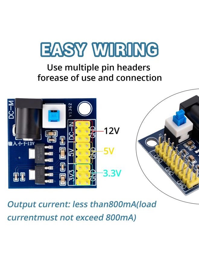 hiBCTR 5 Pieces of DC-DC Power Modules for Converting from 12V to 3.3V and 5V, with Multiple Output Voltages of 3.3V, 5V and 12V. - Image 4