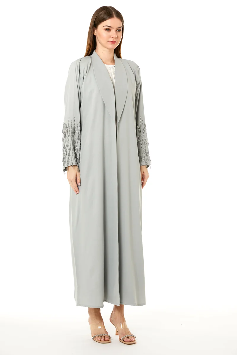 Moistreet  Embellished Open Front Abaya for Women | Best Price UAE