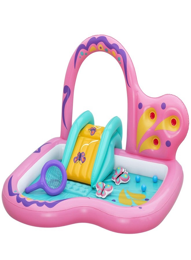 H2O Go H2OGO! Inflatable Water Play Center & Pool - Butterfly Wonder - 71x71x46”, Slide, Sprinkler Arch, Catch Game, Splash & Wade, Outdoor, Toddlers-Kids 2+ - Image 1