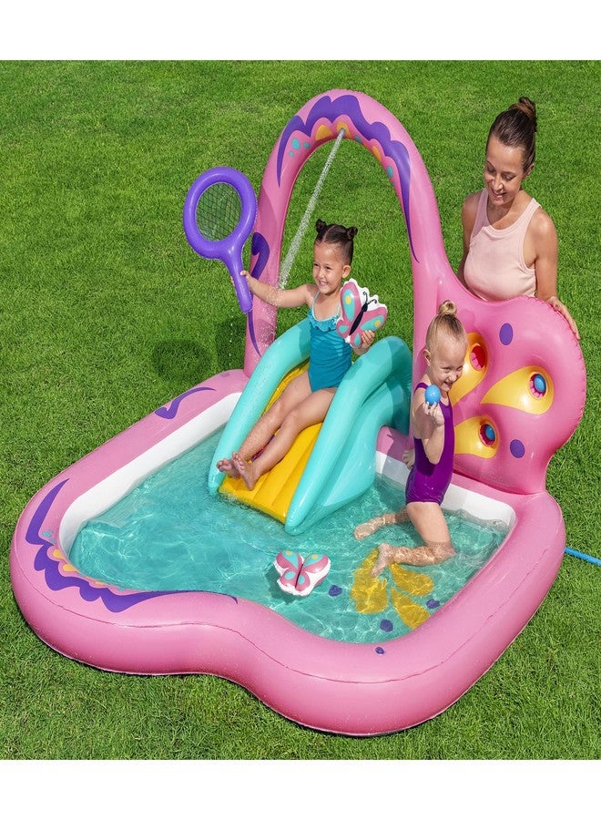 H2O Go H2OGO! Inflatable Water Play Center & Pool - Butterfly Wonder - 71x71x46”, Slide, Sprinkler Arch, Catch Game, Splash & Wade, Outdoor, Toddlers-Kids 2+ - Image 2