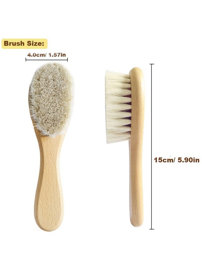 Molylove Baby Hair Brush, Wooden Goat Bristles Hair Brush for Newborns & Toddlers, Ideal for Cradle Cap, Perfect Baby Registry Gift, Hypoallergenic, 1 Count - Image 5