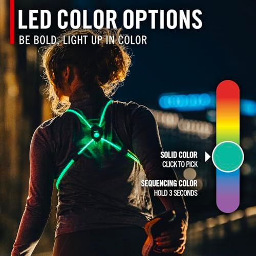 COAST LH150 Version 2.0 Rechargeable LED Hi-Vis Lighted Vest, 6+ Color Modes, Reflective, One Size Fits Most with *New & Improved 18 Hour RUNTIME* - Image 5