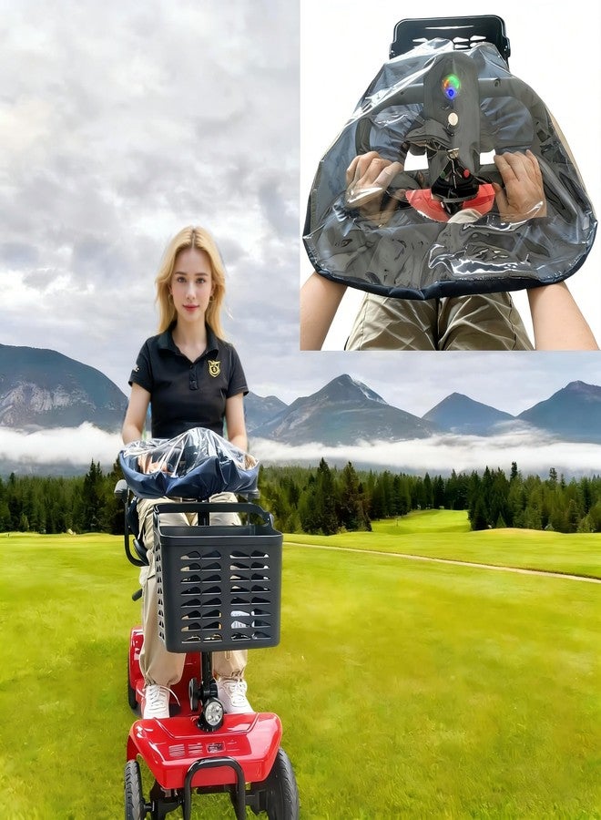 Fonakei Mobility Scooter Control Panel Tiller Cover 19"x15"x8.6" Fit for Various 3/4 wheels Mobility Scooters, Heavy-Duty Clear PVC with Elastic Cuffs, Rain Guard for Outdoor Travel & Emergency Use - Image 3