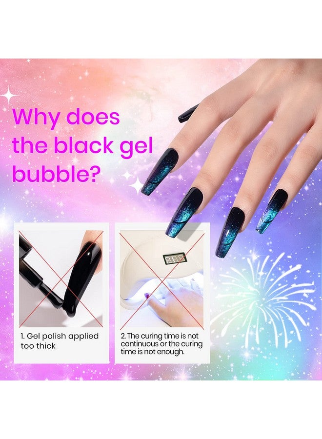 سوبوي طلاء أظافر جل عين القطة مع مغناطيس 9D جالاكسي كاتي مانيكير نقع قبالة الأشعة فوق البنفسجية هدية منزلية لصالونات التجميل 12 لونًا 7 مل (0.24 أونصة سائلة) - Image 3