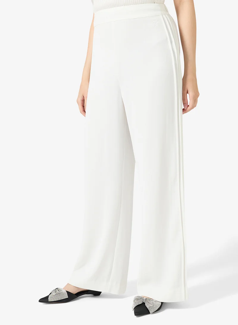 تيد بيكر بنطلون واسع من الكريب بتفاصيل أنابيب