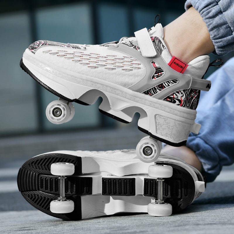 Generic Transformable High-Rebound Skating Shoes 9908 White ordinary version 